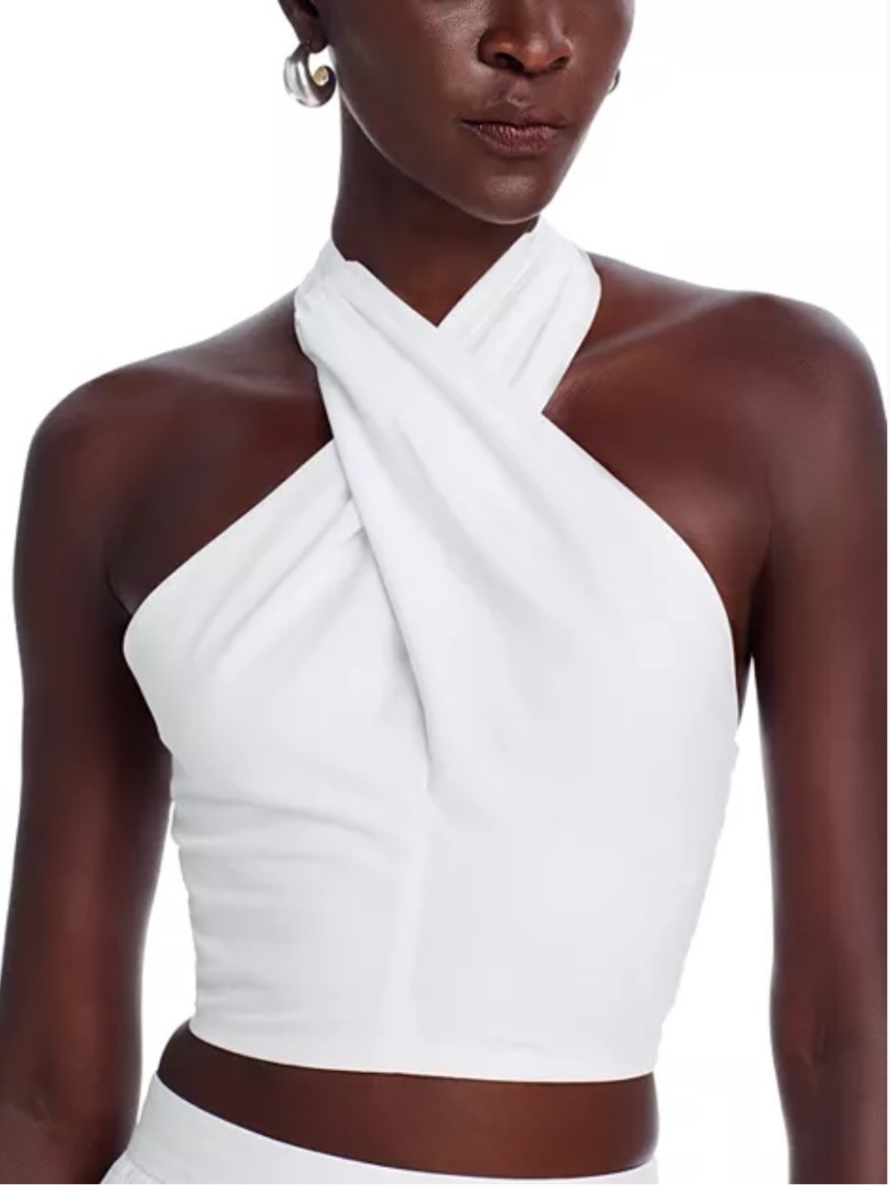 STAUD Kai Smocked Halter Top